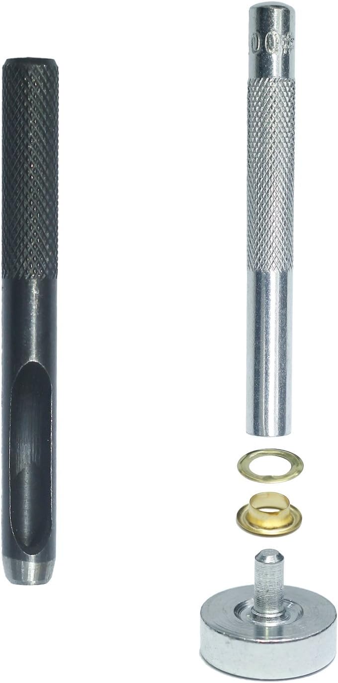 INNETOC 400 Sets 4 Color Brass Grommet Eyelets Kit Tool 6mm 1/4" Inside Diameter with Setting Tool Canvas Clothes Leather Self Backing Tool - Image 4